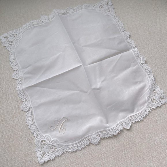 NWOT handkerchief with A embroidered - Picture 4 of 4